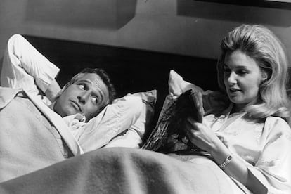 Paul Newman y Joanne Woodward en 500 millas (1969).