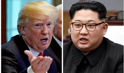 Donald Trump, presidente de EE UU, y Kim Jong-un, líder norcoreano.