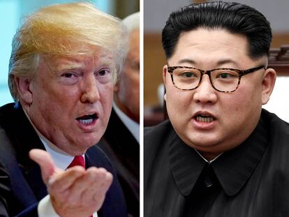 Donald Trump, presidente de EE UU, y Kim Jong-un, líder norcoreano.