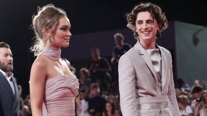 Lily-Rose Depp y Timothée Chalamet, en el Festival de Cine de Venecia, el pasado septiembre.