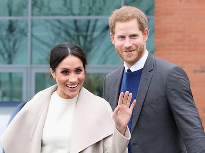 O Príncipe Harry e Meghan Markle em Belfast.