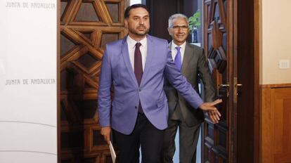 El consejero de Turismo, Francisco Javier Fernández, en Sevilla.