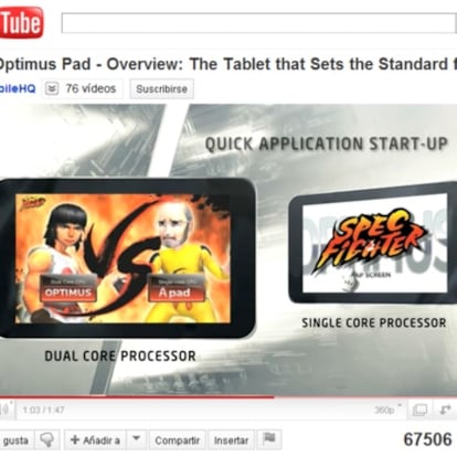 Imagen de un polémico vídeo de la tableta de LG.