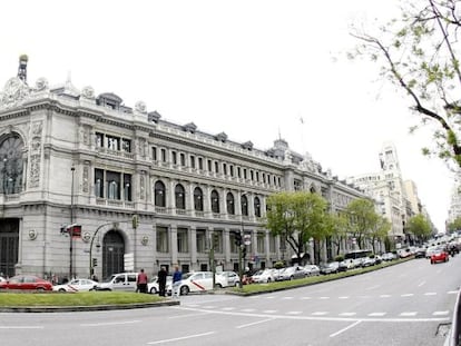 Vista de la fachada del Banco de Espa&ntilde;a.