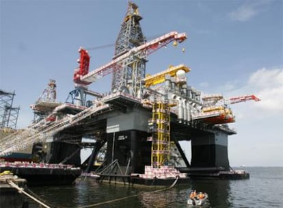 Plataforma petrolífera inaugurada ayer en Singapur.