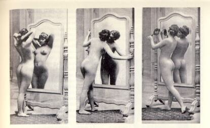 Fotografías "artísticas beldades femeninas" recogidas en el libro de Maite Zubiaurre 'Culturas del erotismo en España 1893-1939'.