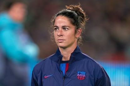 Marta Torrejón, durante un partido de Champions con el Barcelona en diciembre de 2022 en el Camp Nou.