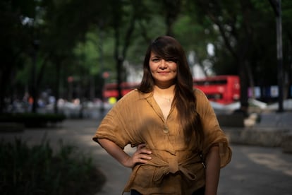 La fotoperiodista de EL PAÍS, Nayeli Cruz, en Ciudad de México, el 1 de junio.