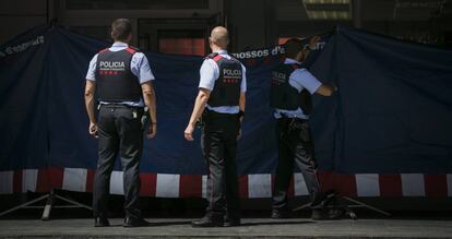 Agents dels Mossos d'Esquadra, a Barcelona.