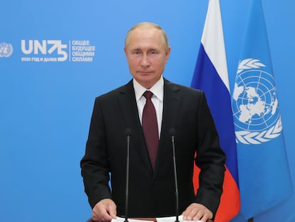 Vladímir Putin, en su discurso televisado en la sede de Naciones Unidas.