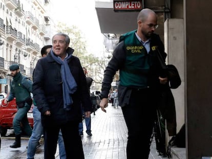 El abogado José María Corbín, cuñado de la exalcaldesa de Valencia Rita Barberá, el día de su detención en 2019.