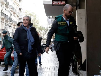 El abogado José María Corbín, cuñado de la exalcaldesa de Valencia Rita Barberá, el día de su detención.