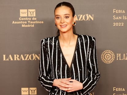 Victoria Federica posa para los fotógrafos durante la presentación de la Feria San Isidro 2022 en la Monumental de Las Ventas, en Madrid.