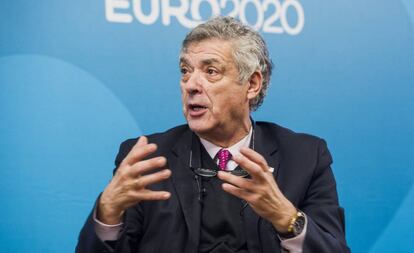 Villar, durante la presentación de Bilbao como sede la Eurocopa de 2020.