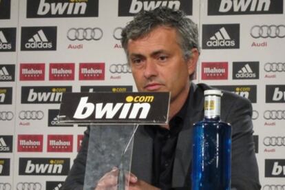 José Mourinho, durante la rueda de prensa de hoy en Valdebebas.