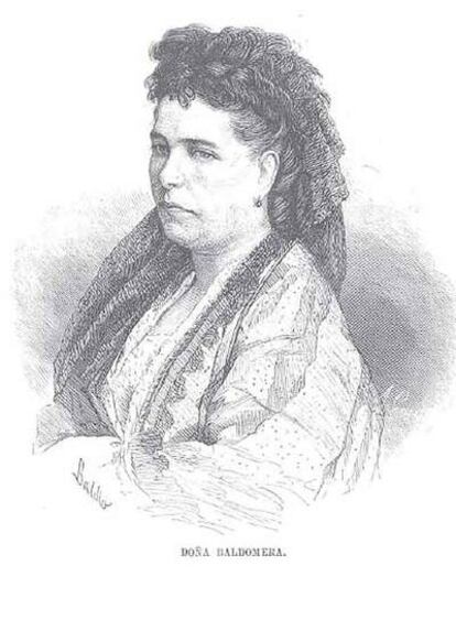 Retrato de Baldomera Larra, publicado en 1876 en <i>La Ilustración Española y Americana</i>.