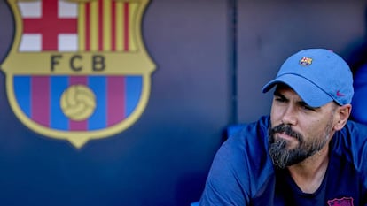 Víctor Valdés, durante un partido del juvenil del Barça.