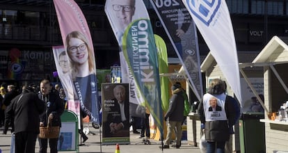 El centro de Helsinki, antes de las elecciones parlamentarias del domingo.