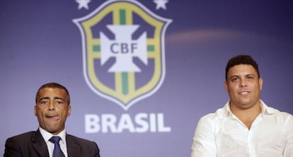Romario y Ronaldo juntos en el comit&eacute; organizador del Mundial.