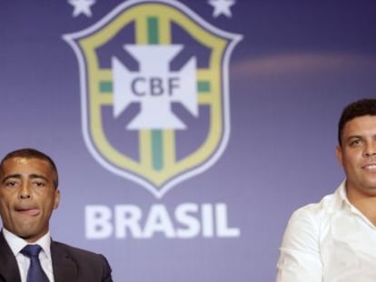 Romario y Ronaldo juntos en el comit&eacute; organizador del Mundial.