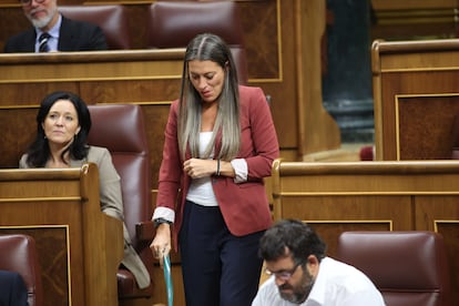 Miriam Nogueras, portavoz de Junts en el Congreso, este miércoles en el pleno.