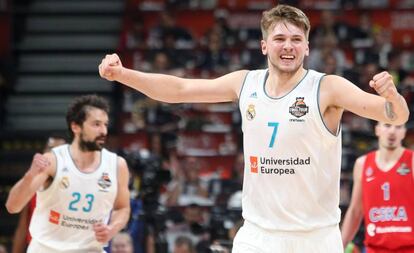 Doncic durante el partido ante el CSKA.