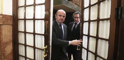Luis de Guindos, en la Sesión de Control al Gobierno el pasado miércoles.