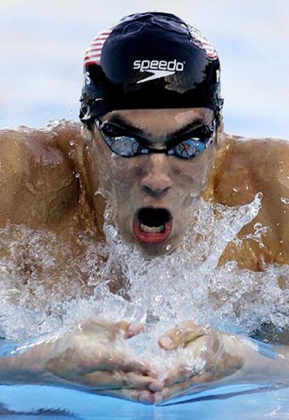 Phelps, durante la prueba de los 200 metros estilos.