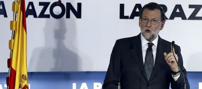 Mariano Rajoy, en un foro organizado este jueves por La Razón.