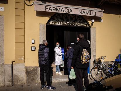 Una farmacia en el municipio italiano de Lodi.