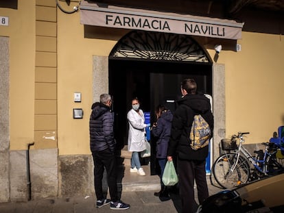 Una farmacia en el municipio italiano de Lodi.