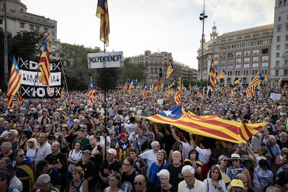 Imagen de una protesta independentista en Barcelona.