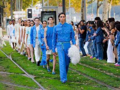 Imagen del desfile de Sevaria, el 11 de octubre de 2023, en la semana de la moda de Oporto (Portugal).