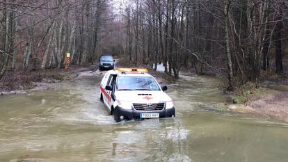 Labores de búsqueda de un joven desaparecido en el monte Gorbea.