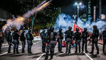 Ação policial durante um ato no dia 2 de setembro do ano passado.