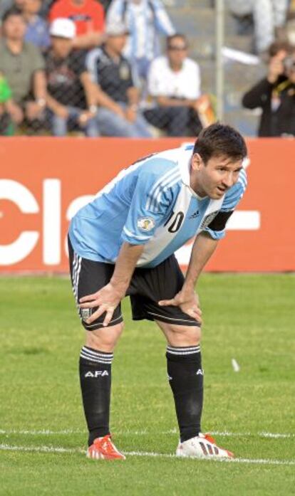 Leo Messi, en el partido ante Bolivia.