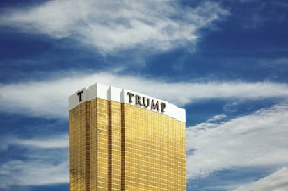 A ostentação em dourado do Trump International Hotel de Las Vegas.