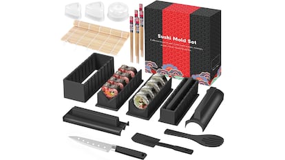 Este kit para hacer sushi en el hogar con componentes construidos en plástico de gran calidad.