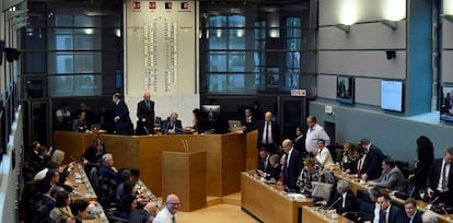 Diputados de Valonia, este viernes en el Parlamento.