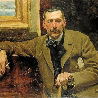 Benito Pérez Galdós, retratado por Sorolla en 1894.