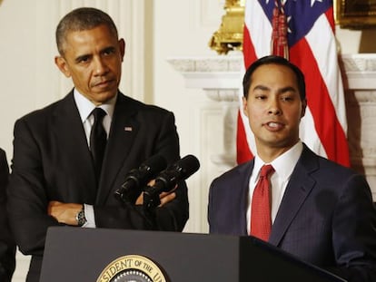 Barack Obama e Julián Castro.