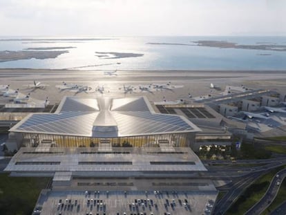 Recreación de la futura Terminal 1 del aeropuerto neoyorquio JFK, en Estados Unidos.