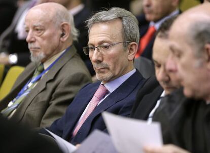 El ex presidente de Fórum Filatélico, Francisco Briones, durante el juicio.