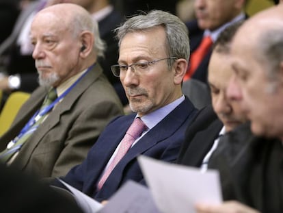 El ex presidente de F&oacute;rum Filat&eacute;lico, Francisco Briones, durante el juicio.