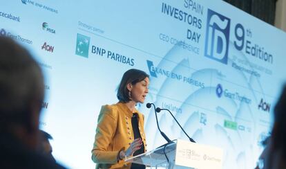 Reyes Maroto, en el Spain Investors Day.