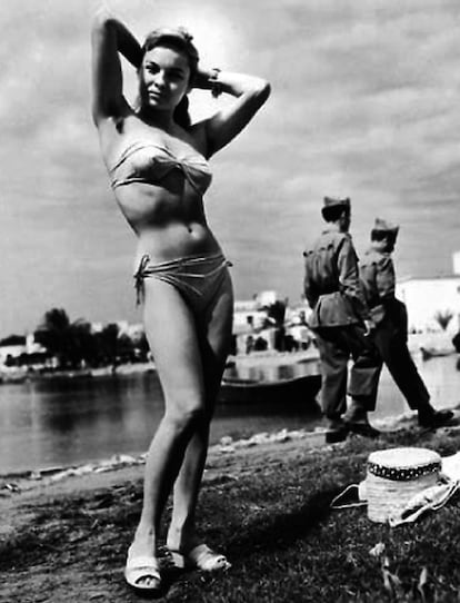 El primer bikini en Ibiza, en 1953.