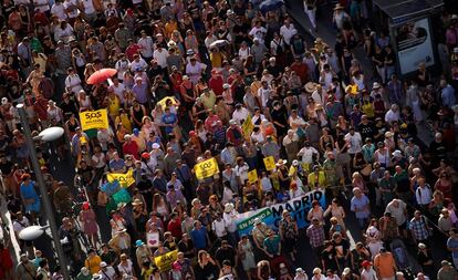 Protest to save Madrid Central anti-pollution plan.