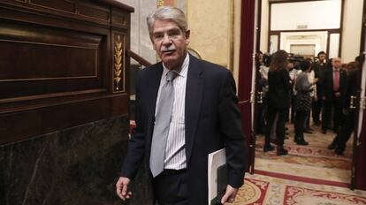 Alfonso Dastis el pasado mi&eacute;rcoles durante la sesi&oacute;n de control al Gobierno.
 