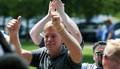 David Duke, s&aacute;bado passado em Charlottesville.