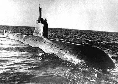 Imagen de un submarino K-159 como el accidentado